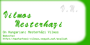 vilmos mesterhazi business card