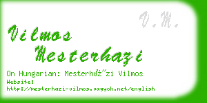 vilmos mesterhazi business card